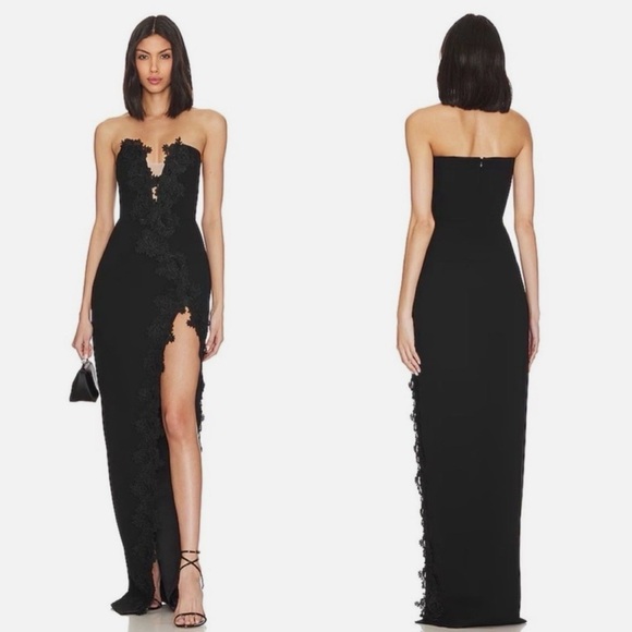sau lee Dresses & Skirts - Sau Lee Florence Black Lace Dress